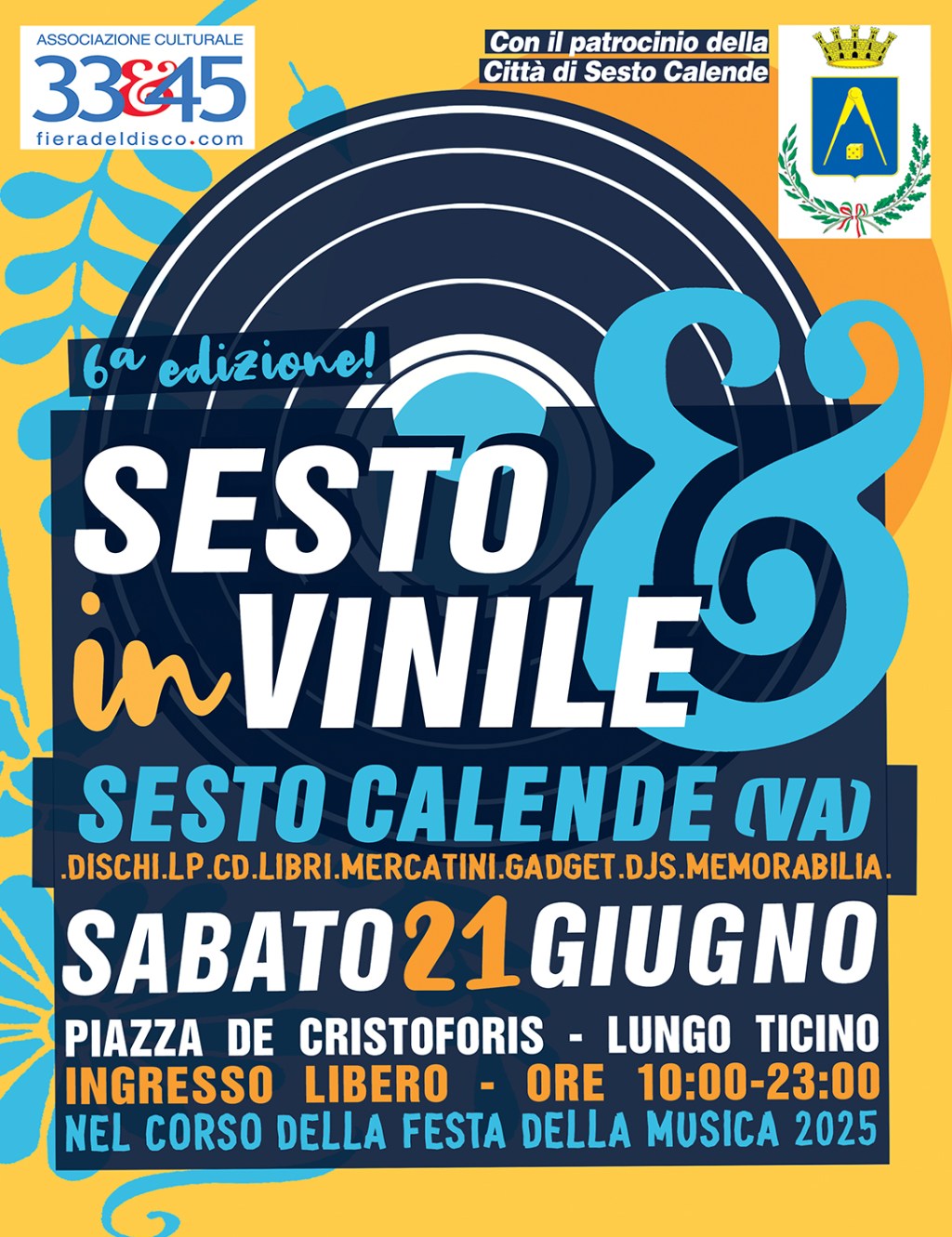 Vinili, musica e good vibes: a Sesto Calende torna la Fiera del&nbsp;Disco