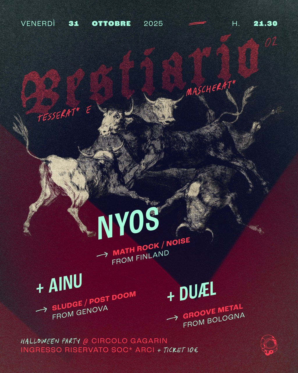 Notte post-rock al Circolo Gagarin: NYOS (FIN) + Ainu + DUÆL&nbsp;live