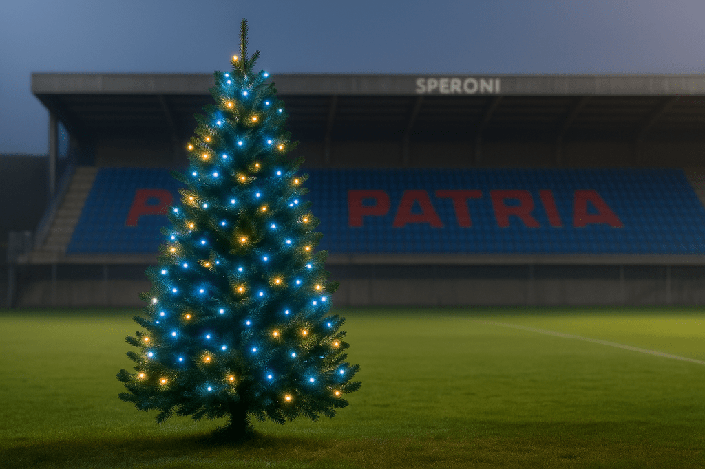 A Busto il Natale parte in biancoblù: l’albero della Pro Patria si accende con una stella…&nbsp;Michelin