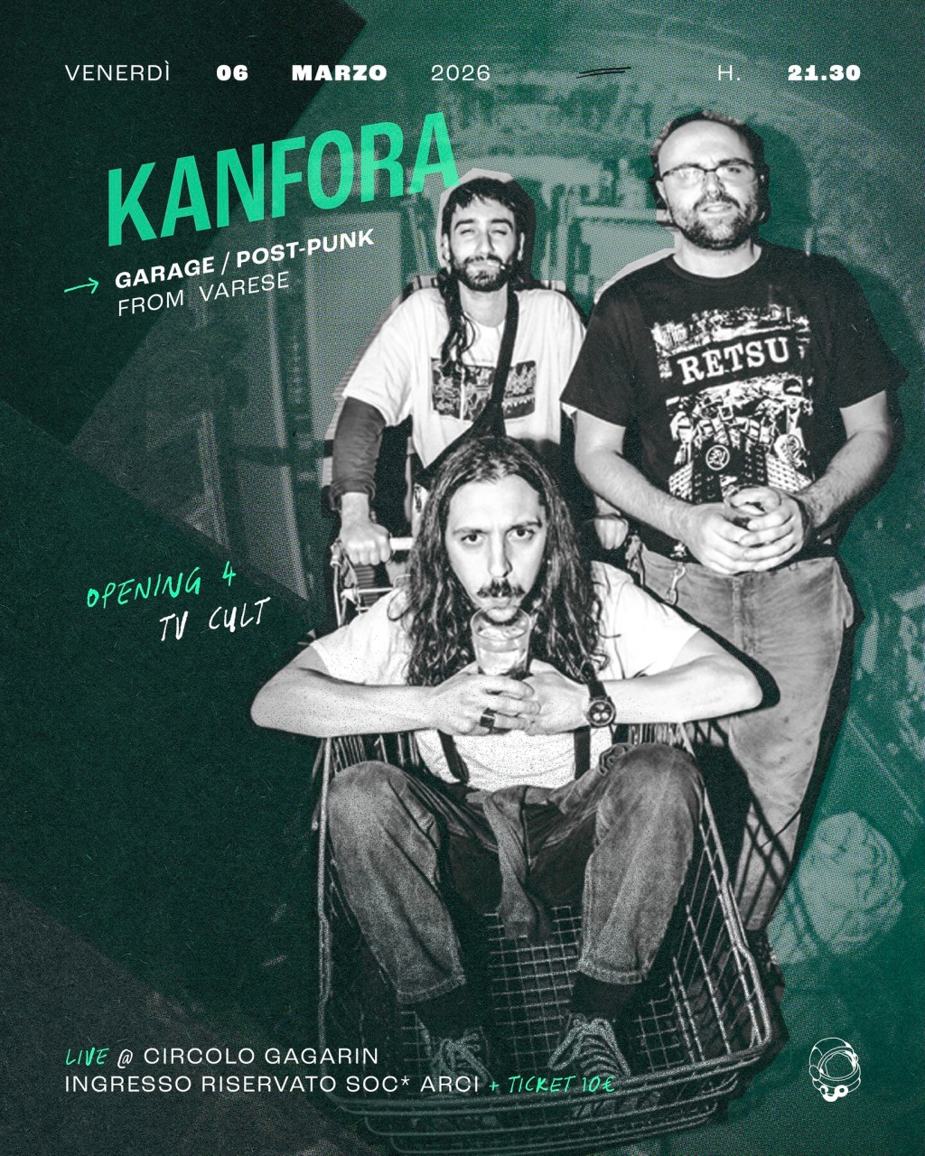 Venerdì al Circolo: TV Cult + Kanfora, chitarre ruvide e battiti sintetici