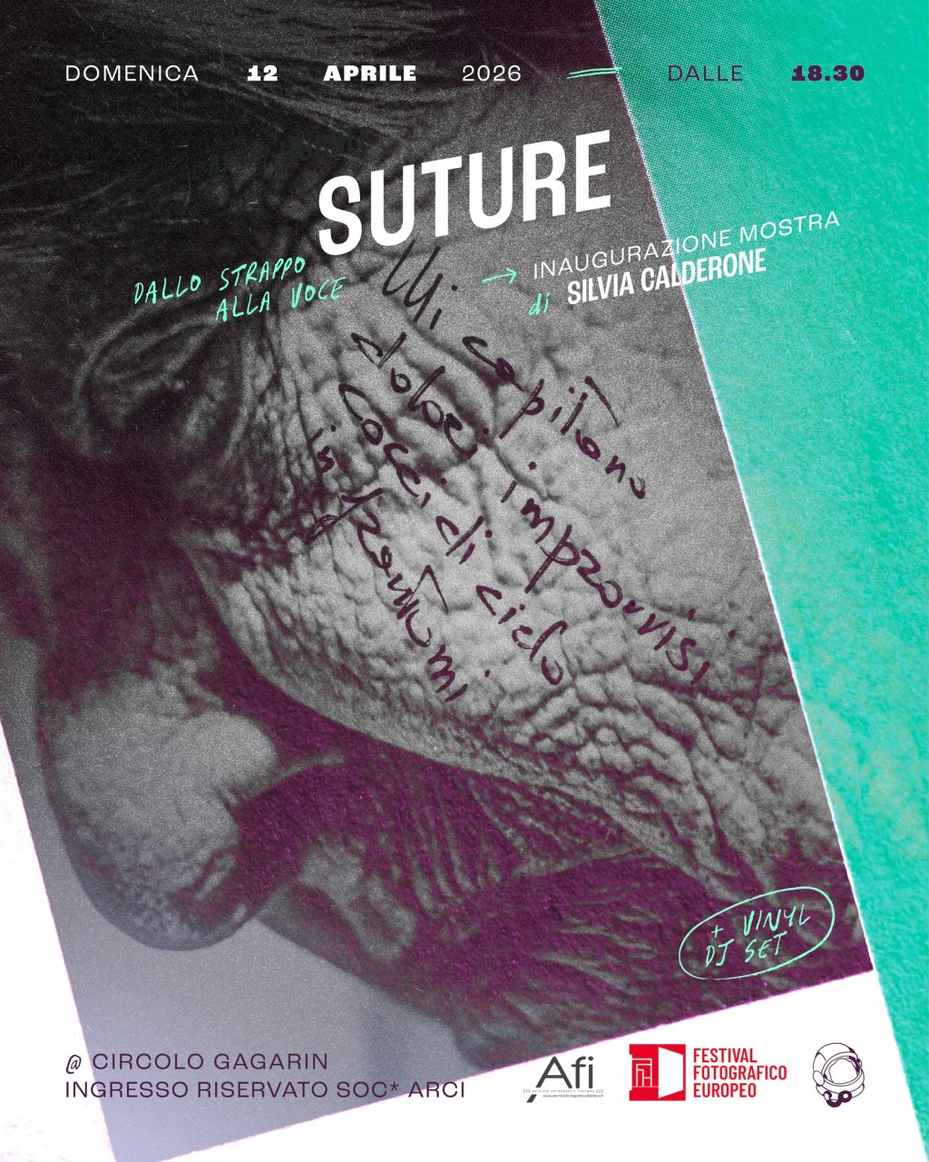 Aperi-Hubble: Al Circolo Gagarin arriva “Suture: dallo strappo alla voce”, la mostra di Silvia&nbsp;Calderone
